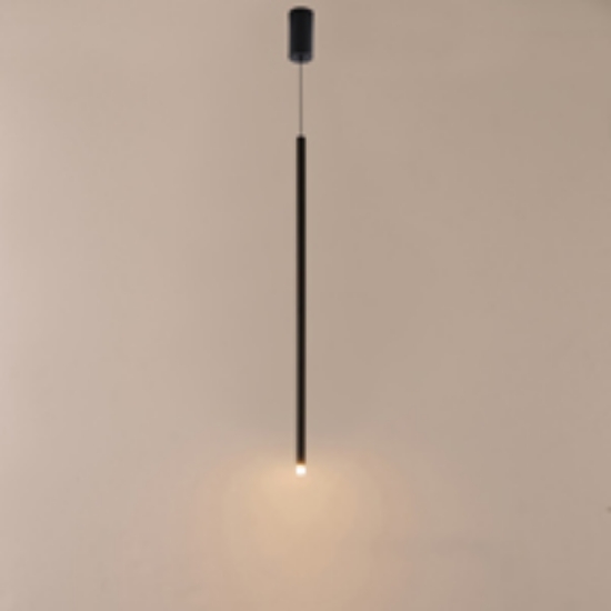 Imagine Lumină suspendată din aluminiu-metal-acrilic LED 3W 210Lm 3000K Ø50X1200(610)mm neagră Arte Illumina Cascade