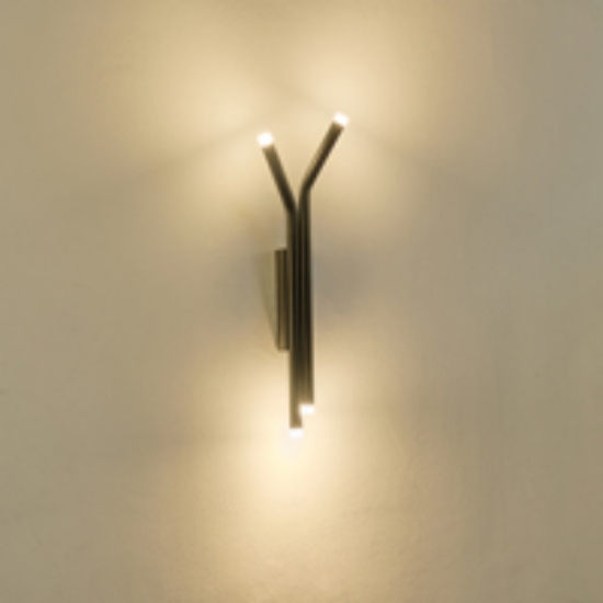 Imagine Aplica din aluminiu-metal-acrilic 4light LED 8W 560Lm 3000K 400X75mm neagră Arte Illumina Cascade