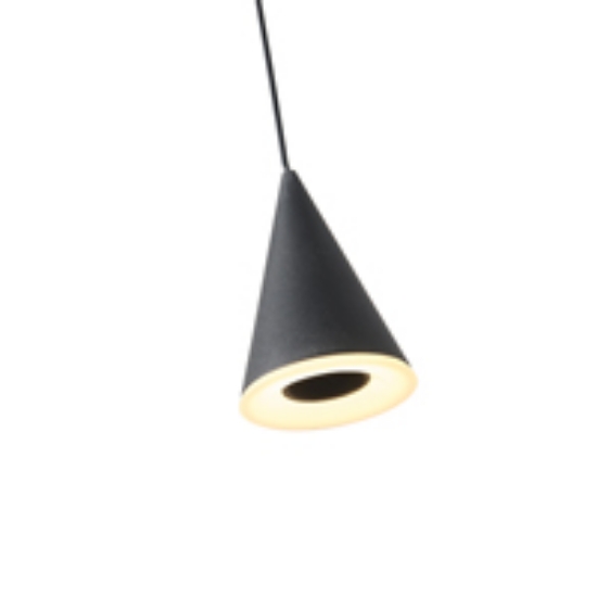 Imagine Lumină suspendată din aluminiu-metal-acrilic 5 lumini LED 25W 1750Lm 3000K 680X1200mm negru Arte Illumina Campanelle