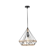 Imagine Lumină suspendată rope-metal single light 527 max 15W Ø380X1450mm negru-khaki Arte Illumina Flare