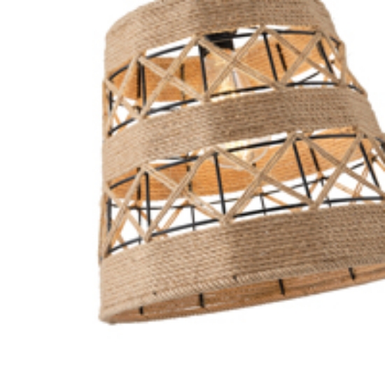 Imagine Lampa suspendată rope-metal unică HELIOS 15W D300X1350mm negru-khaki