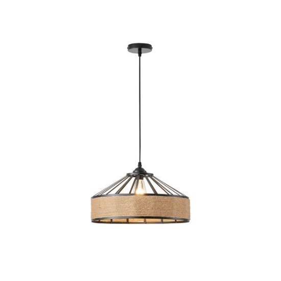 Imagine Lampa suspendată rope-metal unică HELIOS 15W D400X1300mm negru-khaki