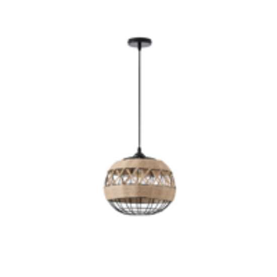 Imagine Lampa suspendată rope-metal unică HELIOS 15W D300X1370mm negru-khaki