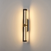 Imagine Aplicație LED din aluminiu-metal-acril 12W 840Lm 3000K 60X600mm negru-auriu Arte Illumina LUIS