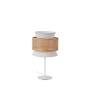 Imagine Pendul metal-textil 1XE27 Max 15W Ø260X460mm crem-alb Arte Illumina Isla