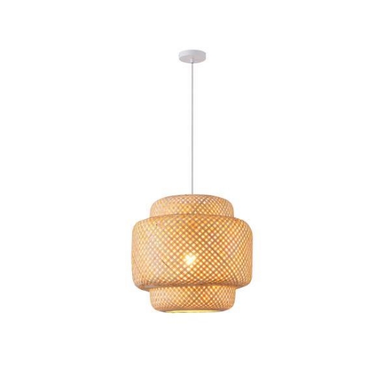 Imagine Lampa suspendată din bambus cu un singur bec 1xE27 max 15W Ø420x1510mm crem Arte Illumina Aura