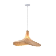 Imagine Lampa suspendată din bambus cu un singur corp de iluminat 1XE27 Max 15W Ø520X1500mm crem Arte Illumina Visor