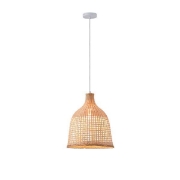 Imagine Lampa suspendată din bambus single light 1xE27 max 15W Ø310x1580mm crem Arte Illumina Earthy