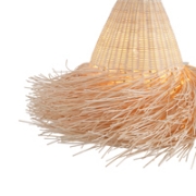 Imagine Lampa suspendată din bambus cu un singur corp de iluminat 1xE27 Max 15W Ø560x1560mm crem Arte Illumina Sisal