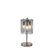 Imagine Lampă de birou metal-sticlă 3XE14 Max 8W Ø200X430mm Negru Arte Illumina Mira