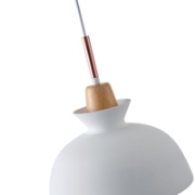 Imagine Lumină suspendată metal-lemn cu un singur corp 1xE27 max 15W 280x1234mm alb-lemn Arte Illumina Dignity