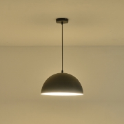 Imagine Lampa suspendată metalică cu un singur corp 1x27 Max 15W Ø400X1270mm neagră Arte Illumina Lava