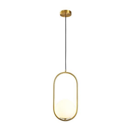 Imagine Lumină suspendată metal-sticlă unică 1XE27 max 15W 210X1900mm aurie Arte Illumina Orba