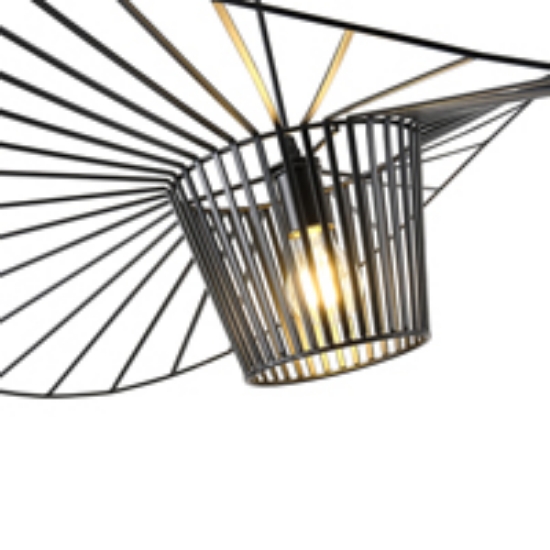 Imagine Lumină suspendată metalică single light 1xE27 max 15W Ø800x1270mm neagră Arte Illumina CAP