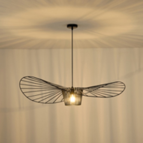 Imagine Lampa suspendată metalică cu un singur corp 1xE27 Max 15W Ø1000x1270mm neagră Arte Illumina CAP