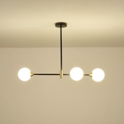 Imagine Lumină suspendată metal-sticlă 3 lumini 3xG9 Max 7W Ø850x570mm negru-bronz Arte Illumina Pools