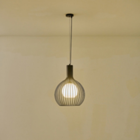 Imagine Lustră metalică suspendată 1xE27 Max 15W Ø340x1520mm Alb-Negru Arte Illumina Airy