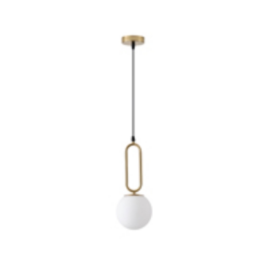 Imagine Lumină suspendată metal-sticlă cu un singur corp 1XE27 max 15W 150X150X1570mm alb-bronz Arte Illumina Orba