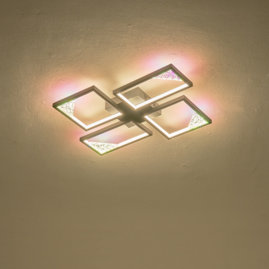 Imagine Lumină de tavan din aluminiu LED 36W 1400Lm 3000K 448X578mm argintie Arte Illumina Square