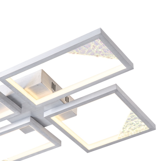 Imagine Lumină de tavan din aluminiu LED 36W 1400Lm 3000K 448X578mm neagră Arte Illumina Square
