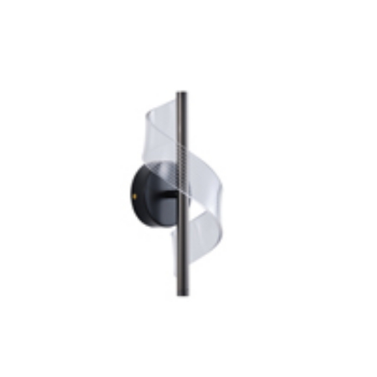 Imagine Aplica de perete LED acrilic 8W 720Lm 3000K 300X130mm neagră Arte Illumina Silk