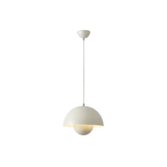 Imagine Lumină suspendată metalică cu un singur corp 1xE27 Max 15W Ø300x1290mm Ivory lucios Arte Illumina Jarden
