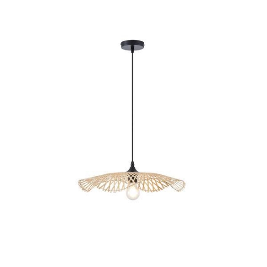 Imagine Lumină suspendată Bamboo Single Light 1xE27 Max 15W Ø475x1160mm Crem Arte Illumina Crossline