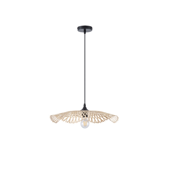 Imagine Lumină suspendată Bamboo Single Light 1xE27 Max 15W Ø475x1160mm Crem Arte Illumina Crossline