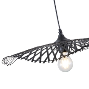 Imagine Lampa suspendată Bamboo Single Light 1xE27 Max 15W Ø475x1160mm Neagră Arte Illumina Crossline