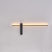 Imagine Aplica de perete din aluminiu-metal-acril LED 8W 560Lm 3000K 600X200X40mm neagră Arte Illumina Clio