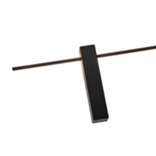 Imagine Aplicație LED din aluminiu-metal-acril 10W 700Lm 3000K 800X200X40mm neagră Arte Illumina Clio