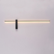 Imagine Lumină de perete din aluminiu-metal-acril LED 12W 840Lm 3000K 1000X200X40mm negru Arte Illumina Clio