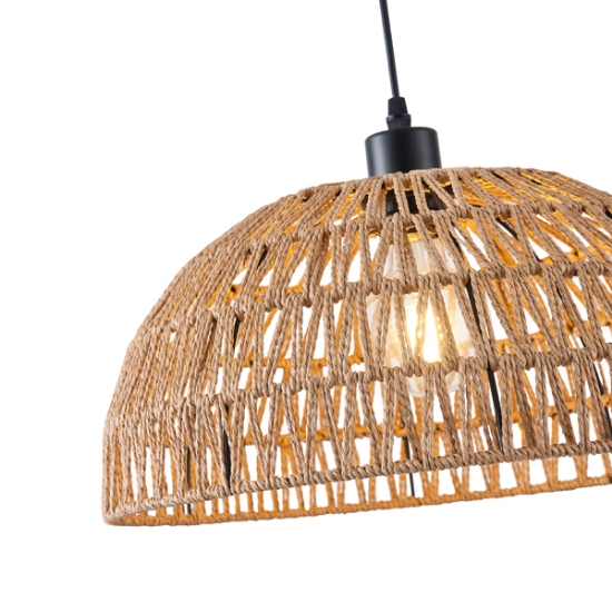Imagine Lampa suspendată Brezza 1XE27 Max 15W Ø390X1270mm Culoare maro