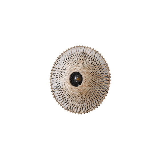 Imagine Aplica de perete VAMVOV 1XE27 MAX 15W Ø400X140mm Maro-Negru ARTE ILLUMINA CYCLONE