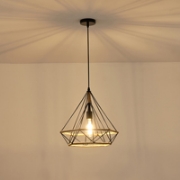 Imagine Lampa suspendată rope-metal unică FLARE 15W Dφ380X1450mm negru-khaki