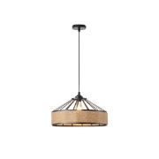 Imagine Lumină suspendată rope-metal unică HELIOS 15W D400X1300mm negru-khaki