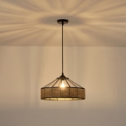 Imagine Lumină suspendată rope-metal unică HELIOS 15W D400X1300mm negru-khaki