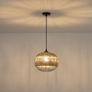Imagine Lampa suspendată rope-metal unică HELIOS 15W D300X1370mm negru-khaki