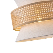 Imagine Lampa suspendată metal-textil unică 1XE27 max 15W Ø260X1260mm crem-alb Arte Illumina Isla