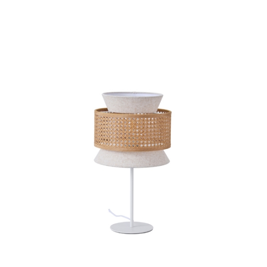 Imagine Pendul metal-țesătură 1XE27 Max 15W Ø260X460mm crem-alb Arte Illumina Isla