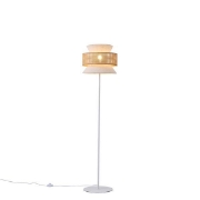 Imagine Lampă de podea metal-textil 1XE27 Max 15W Ø350X1450mm crem-alb Arte Illumina Isla