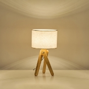 Imagine Lampă de birou din lemn 1XE27 Max 15W Ø280X500mm Alb Arte Illumina Madera