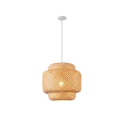 Imagine Lampa suspendată din bambus cu un singur corp 1xE27 max 15W Ø420x1510mm crem Arte Illumina Aura