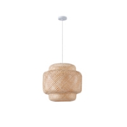 Imagine Lampa suspendată din bambus cu un singur corp 1xE27 max 15W Ø420x1510mm crem Arte Illumina Aura
