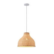 Imagine Lampa suspendată din bambus cu un singur corp 1X1XE27 Max 15W Ø330X1440mm crem Arte Illumina Coastal