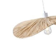 Imagine Lampa suspendată din bambus cu un singur bec 1xE27 max 15W Ø550x1360mm crem Arte Illumina Oasis