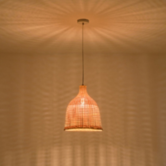 Imagine Lumină suspendată Bamboo Single Light 1XE27 Max 15W Ø310X1580mm Crem Arte Illumina Earthy
