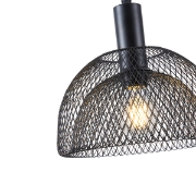 Imagine Lustră metalică cu un singur corp de iluminat 1XE27 Max 15W Ø255X1280mm neagră Arte Illumina Hood