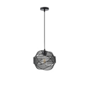 Imagine Lumină suspendată metalică single light 1x27 max 15W Ø450x1340mm neagră Arte Illumina OGGI