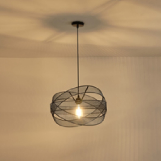 Imagine Lampa suspendată metalică 1xE27 max 15W 250x1280mm neagră Arte Illumina OGGI